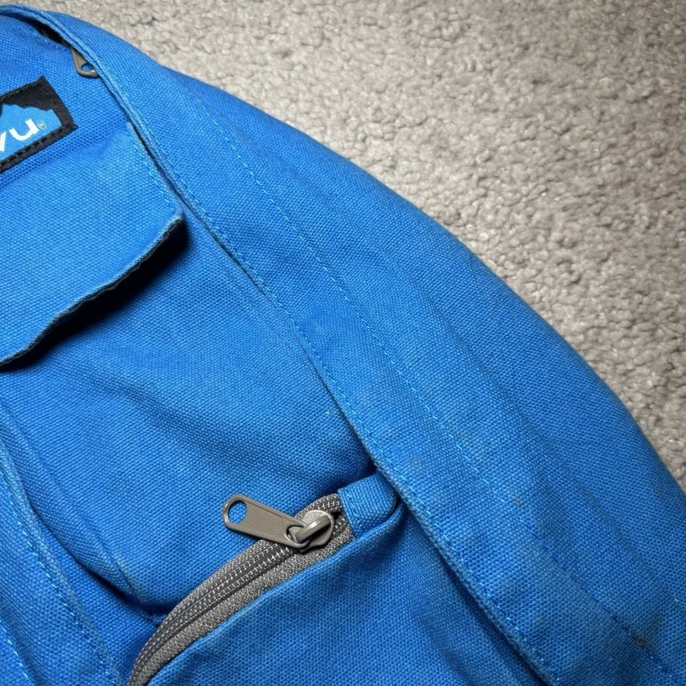 KAVU Rope Sling Backpack Crossbody Bag Blue Outdoor Canvas Hiking - Picture 6 of 10